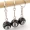Lucky Billiard Ball Keychain Stylish Resin Pool Key Ring