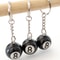 Lucky Billiard Ball Keychain Stylish Resin Pool Key Ring