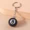 Lucky Billiard Ball Keychain Stylish Resin Pool Key Ring