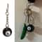 Lucky Billiard Ball Keychain Stylish Resin Pool Key Ring