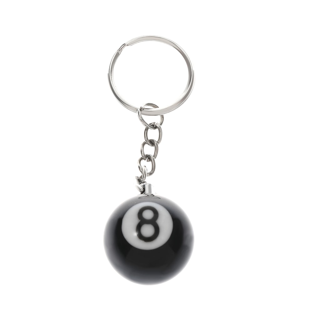 Lucky Billiard Ball Keychain Stylish Resin Pool Key Ring