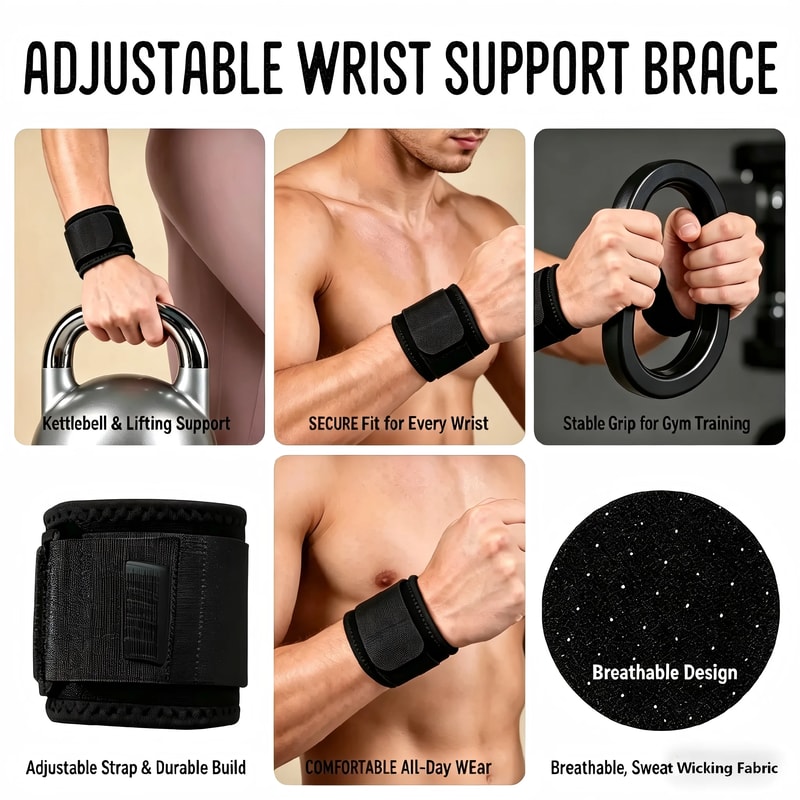 Adjustable Wrist Support Brace for Pain Relief & Fitness