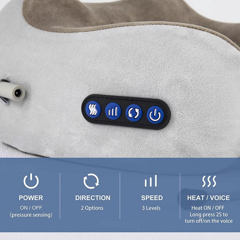 Portable Neck Massager With Heat Vibration For Cervical Pain Relief 1