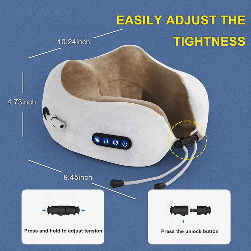 Portable Neck Massager With Heat Vibration For Cervical Pain Relief 4