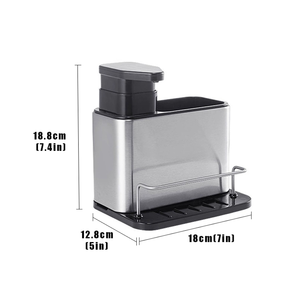 Kitchen Sink Organizer with Soap Dispenser & Storage Rack