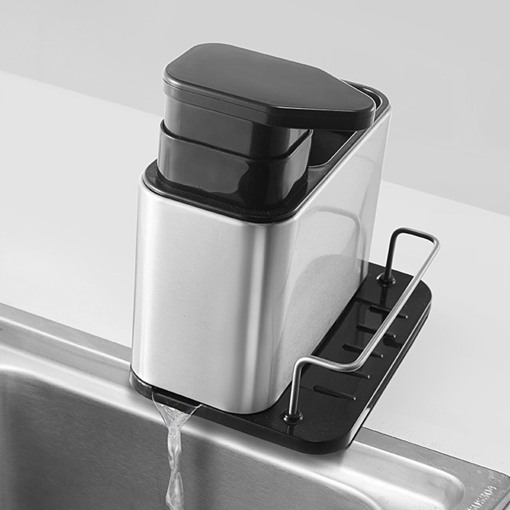 Kitchen Sink Organizer with Soap Dispenser & Storage Rack