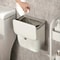 Space Saving Wall Mounted Kitchen Trash Bin Durable Plastic Garbage Storage