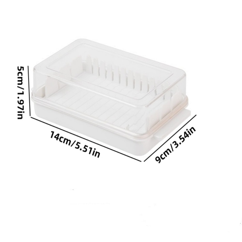 Premium Butter & Cheese Storage Box with Lid Refrigerator Crisper & Slicer