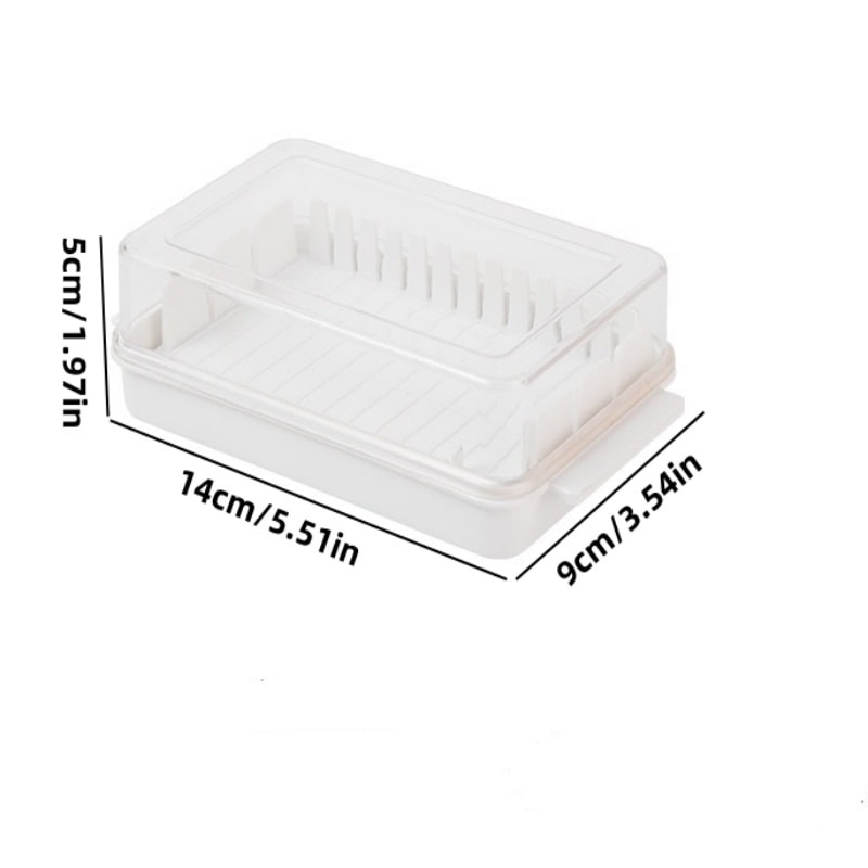Premium Butter & Cheese Storage Box with Lid Refrigerator Crisper & Slicer