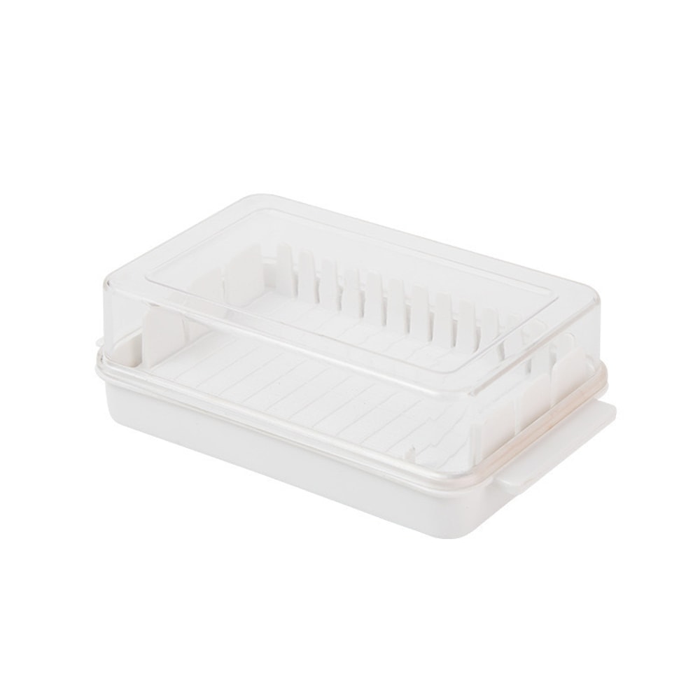 Premium Butter & Cheese Storage Box with Lid Refrigerator Crisper & Slicer