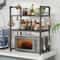 Premium Multi Purpose Kitchen Storage Rack Adjustable Thickened Shelf with Tool Hooks