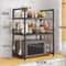 Premium Multi Purpose Kitchen Storage Rack Adjustable Thickened Shelf with Tool Hooks