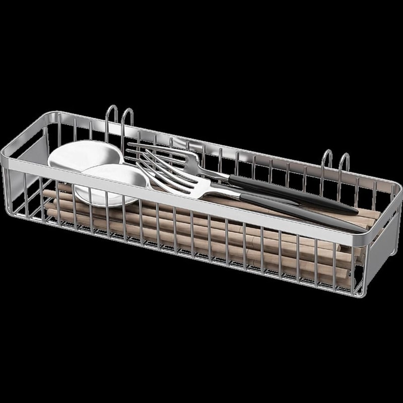 Stainless Steel Cutlery Holder Space Saving Hanging Kitchen Organizer