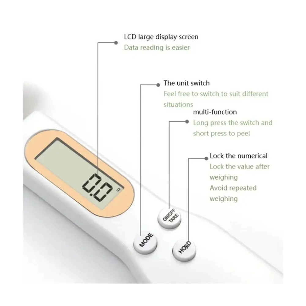 LCD Digital Measuring Spoon Adjustable Kitchen Coffee Scale 3