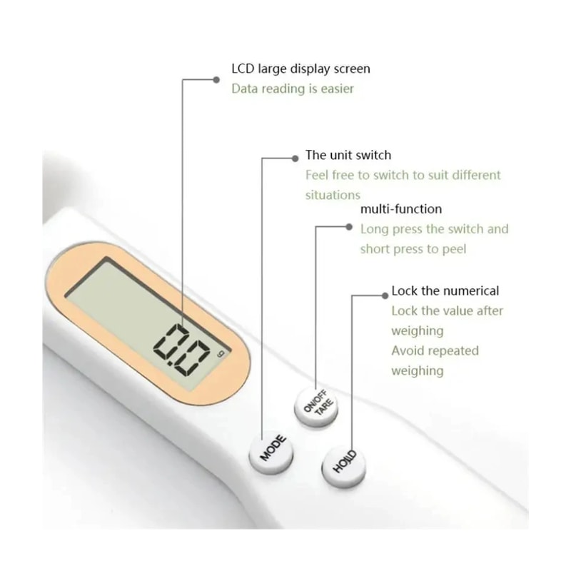 LCD Digital Measuring Spoon Adjustable Kitchen Coffee Scale 3