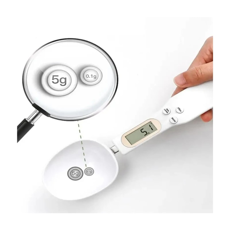 LCD Digital Measuring Spoon Adjustable Kitchen Coffee Scale 4