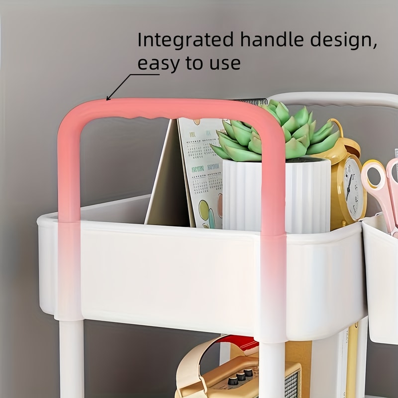 Multifunctional Rolling Storage Cart Kitchen & Bathroom Organizer