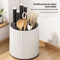 rotating knife & utensil holder stand multifunctional kitchen organizer