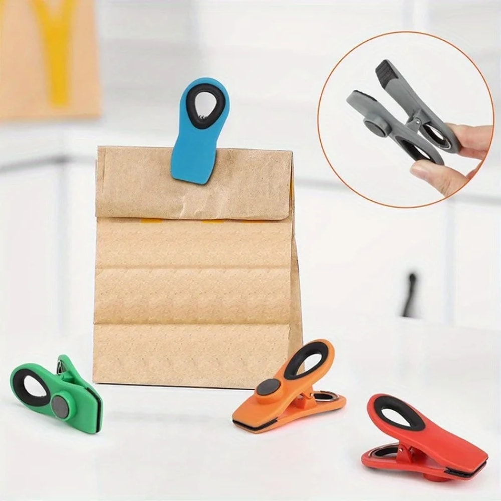 Magnetic Reusable Food Bag Clips Multifunctional Sealing Clips 1