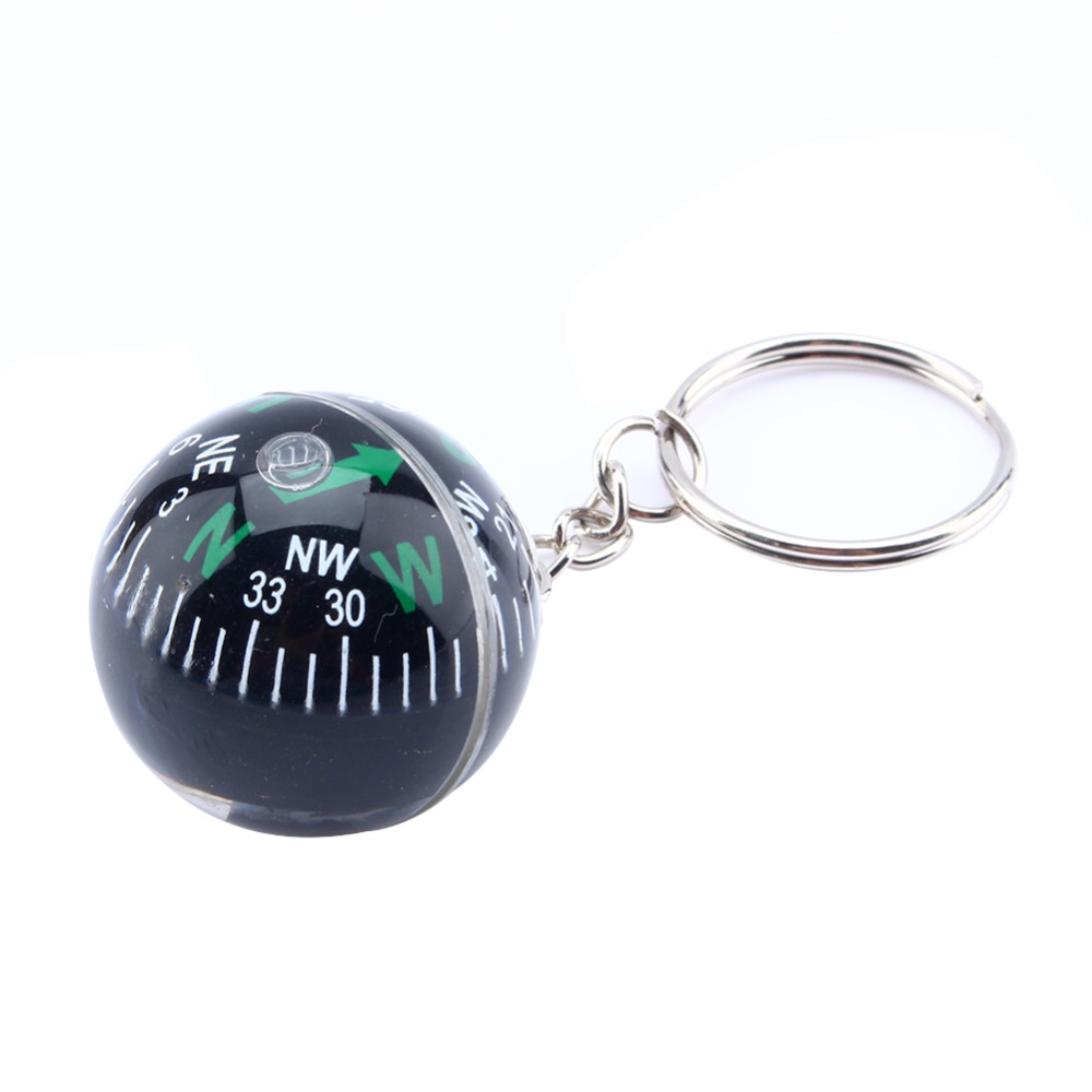 Durable Ball Keychain Compass Compact Outdoor Navigation Tool