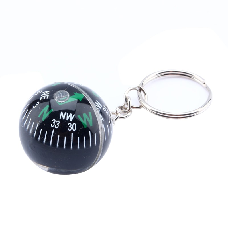 Durable Ball Keychain Compass Compact Outdoor Navigation Tool