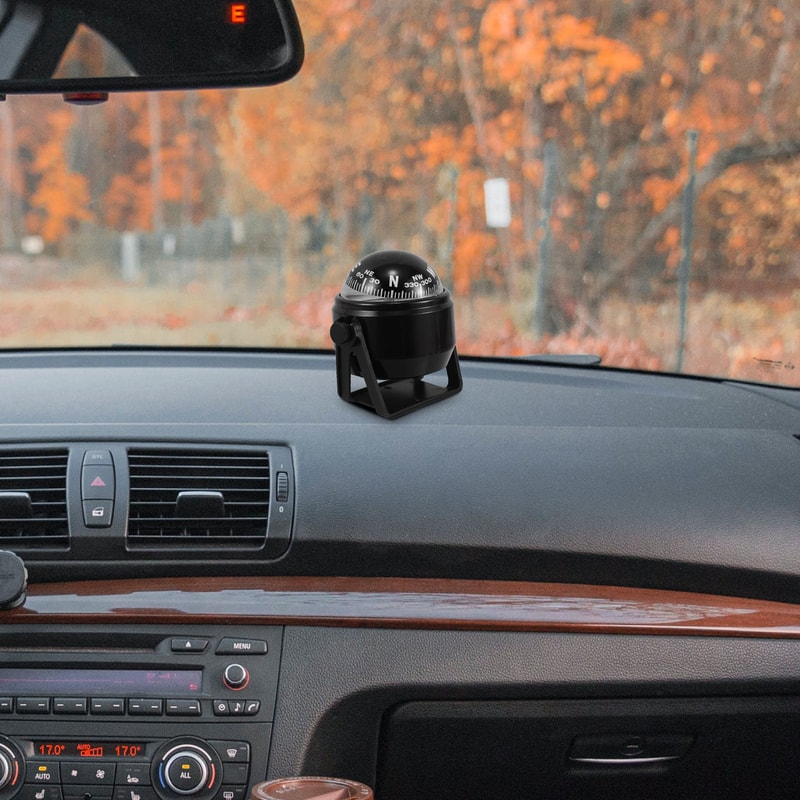 Precision Dash Mount Car Compass & Multi Functional Navigation Guide Ball