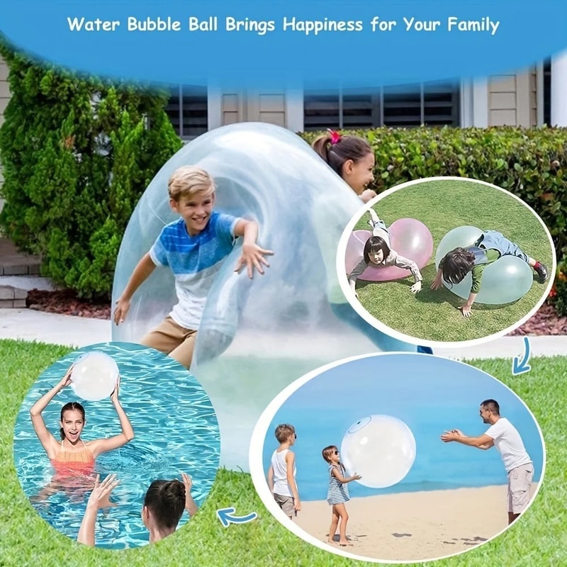 Inflatable Bubble Ball Toy For Kids Outdoor Water Beach Fun 5