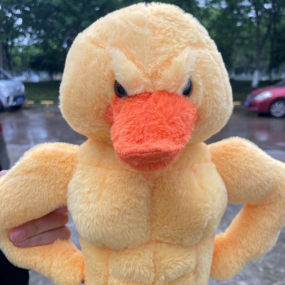Duck Plush Toy Cute Fluffy Decor Pillow for Adults