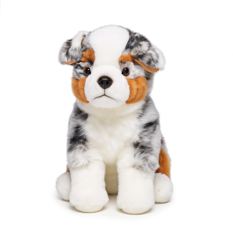 Premium Australian Shepherd Plush Doll Soft Emotional Comfort Companion