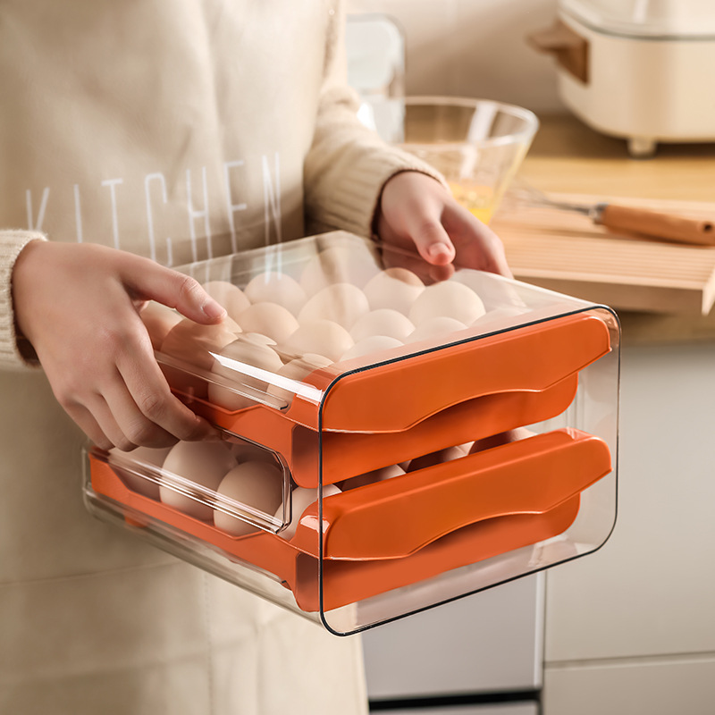 Automatic Egg Dispenser Organizer For Refrigerator Storage 4