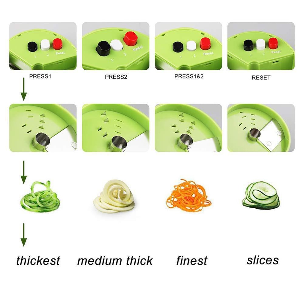 Premium Manual Vegetable Spiral Cutter Carrot & Cucumber Slicer