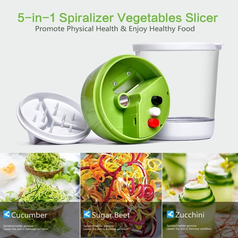 Premium Manual Vegetable Spiral Cutter Carrot & Cucumber Slicer