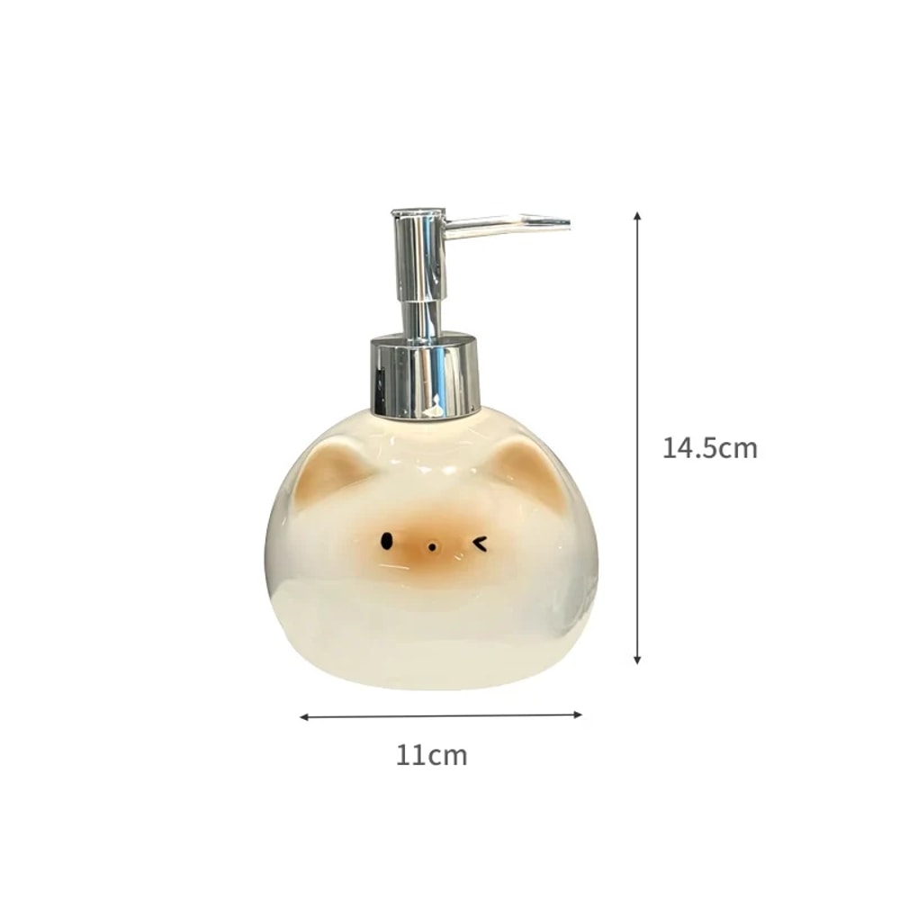 Ceramic Siamese Cat Shaped Soap Hand Sanitizer Bottle Dispenser Decorative Refillable Bathroom Acc 4