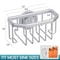 Rustproof Aluminum Sponge Holder For Kitchen Sink With Removable Suction Cup Brush Storage 6