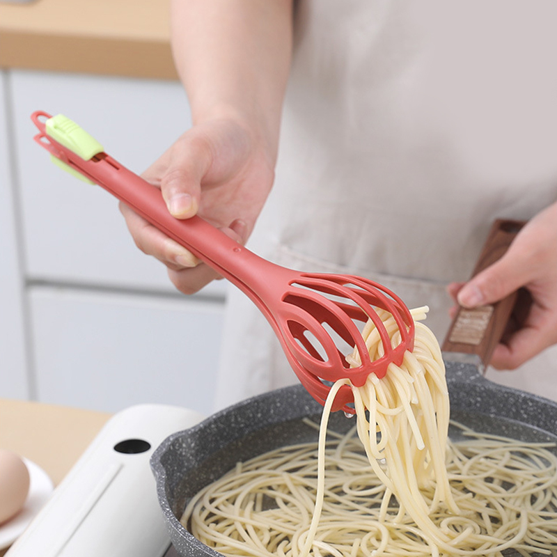 Multifunctional Egg Beater Manual Whisk With Pasta Tongs For Baking 3