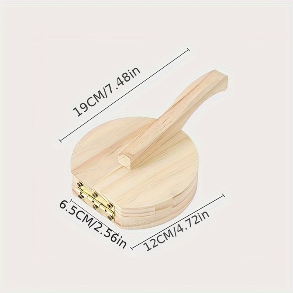 Solid Wood Handmade Dumpling Maker Manual Press For Perfect Wrappers 2