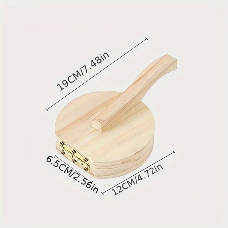 Solid Wood Handmade Dumpling Maker Manual Press For Perfect Wrappers 2