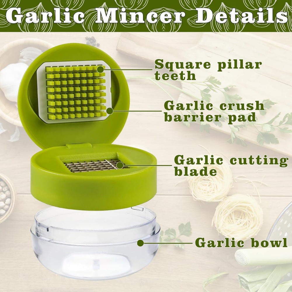 Premium Multifunctional Garlic Press & Ginger Mincer with Storage Case