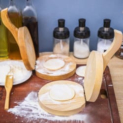 solid wood dumpling press quick & easy dumpling skin maker