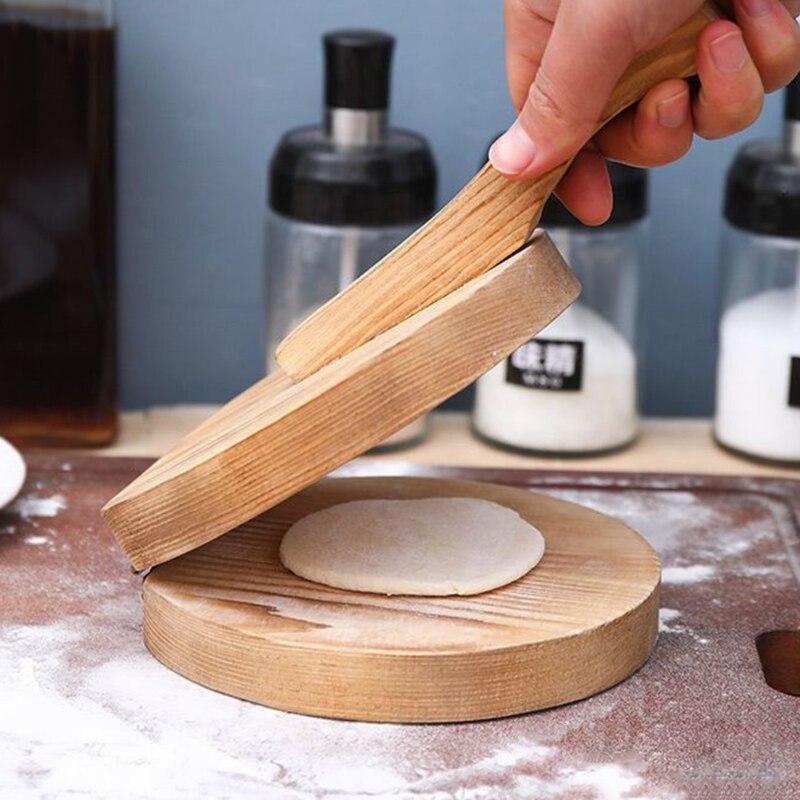 Solid Wood Dumpling Press Quick & Easy Dumpling Skin Maker