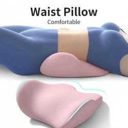 ergonomic memory foam lumbar support pillow for back & sleep