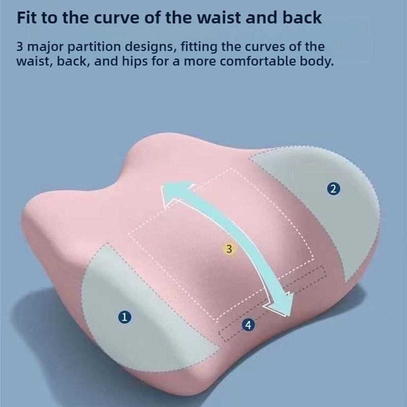 Ergonomic Memory Foam Lumbar Support Pillow For Back Sleep 2