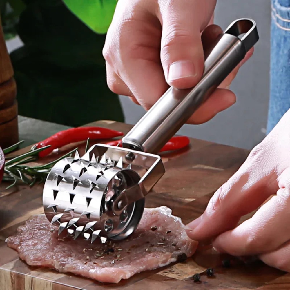 Premium Stainless Steel Meat Tenderizer & Steak Hammer for Perfect Cuts