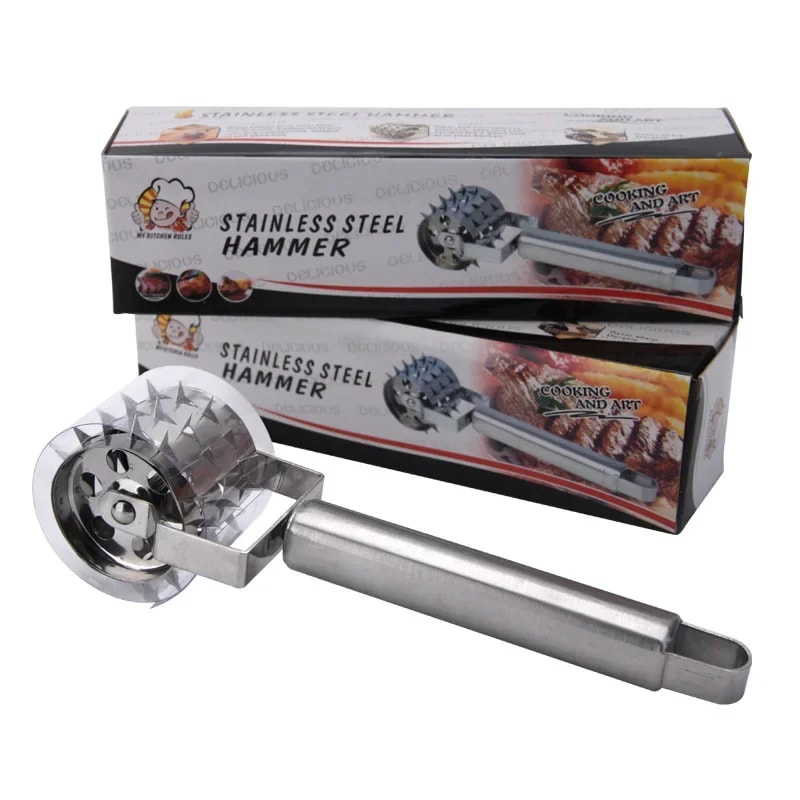 Premium Stainless Steel Meat Tenderizer & Steak Hammer for Perfect Cuts