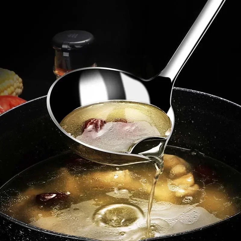 Stainless Steel Soup Oil Skimmer Spoon Fat Separator Colander 1