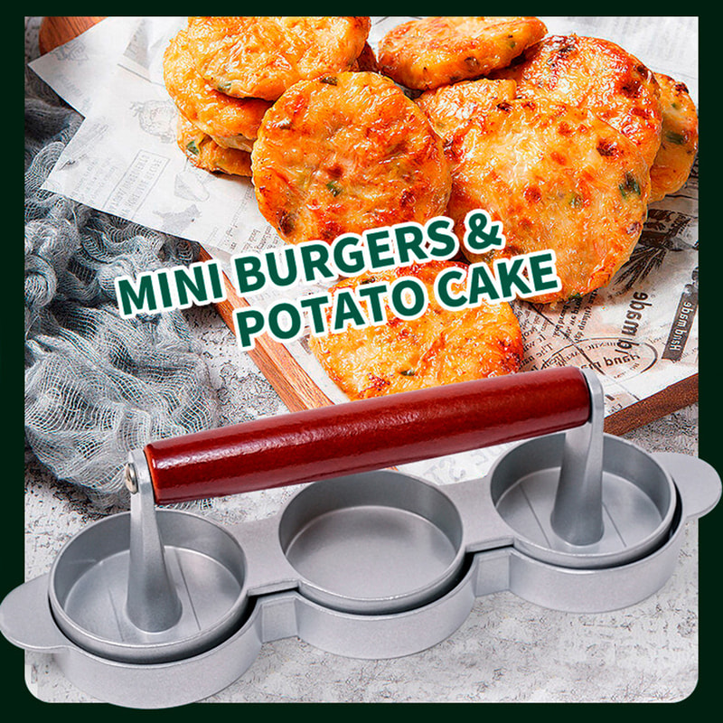 Double Burger Press Non Stick Aluminum Meat Patty Maker