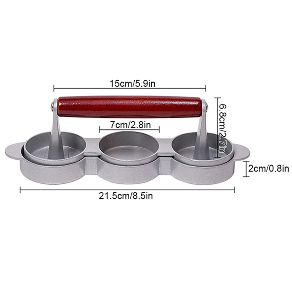 Double Burger Press Non Stick Aluminum Meat Patty Maker