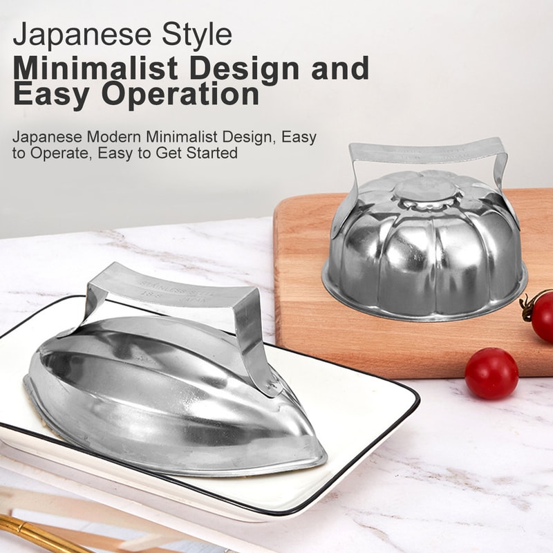 Premium Japanese Style Omurice Mold Stainless Steel DIY Sushi Maker Egg Rice Mold 3