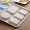 Premium Anti Fall Student Meal Plate Set Divided Bowls Cups 4