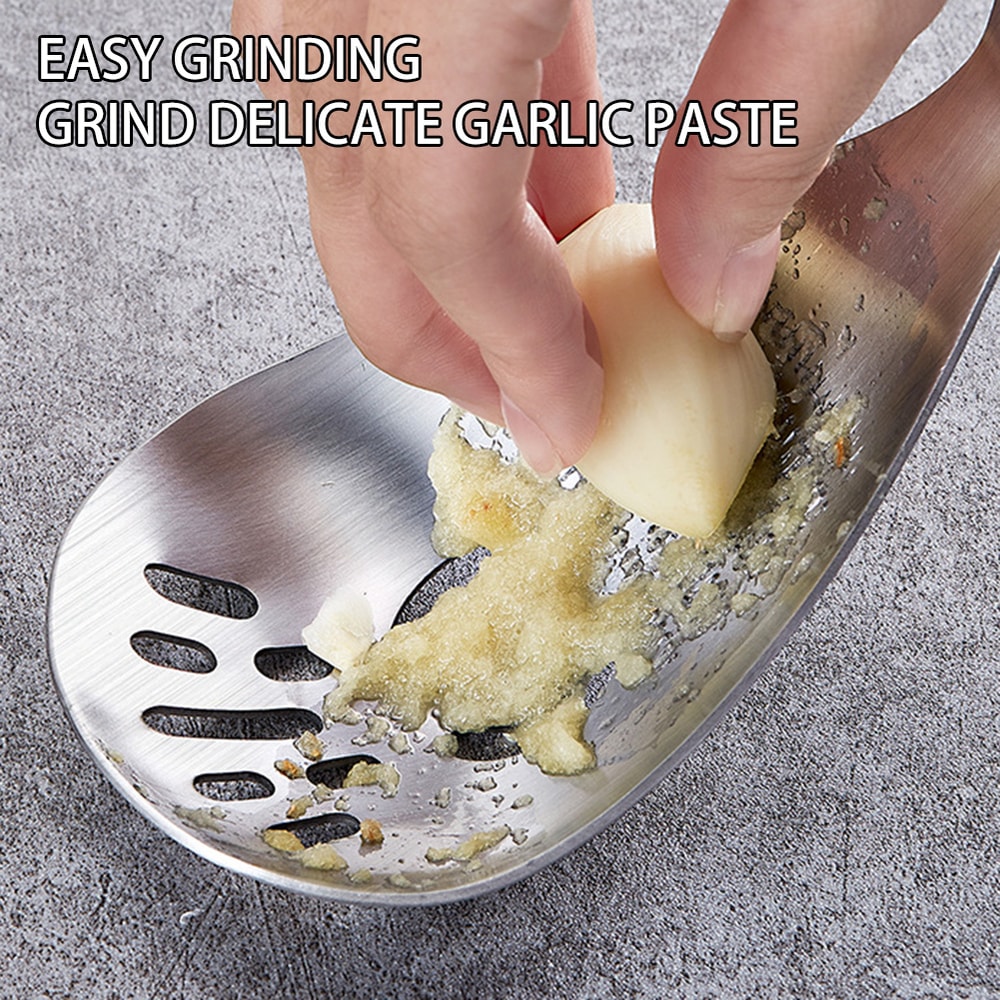 Multifunctional Stainless Steel Garlic Ginger Grater Spoon 5